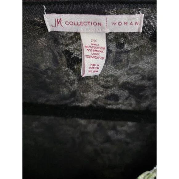 MJ collection lace Top Black Green 2XL Leaf - Picture 3 of 3